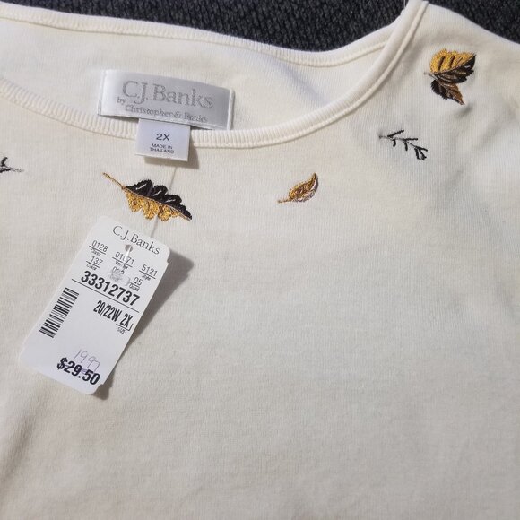 Christopher & Banks Long Sleeve Embroidered Shirt 2X - Picture 1 of 5